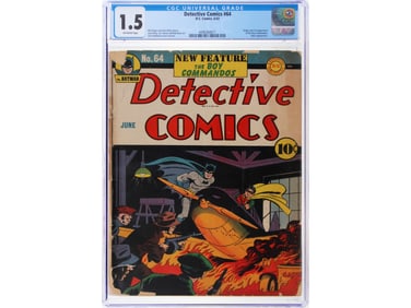 D.C. Comics Detective Comics #64 CGC 1.5