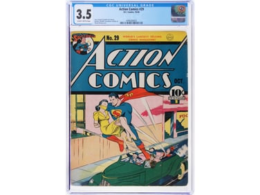 D.C. Comics Action Comics #29 CGC 3.5