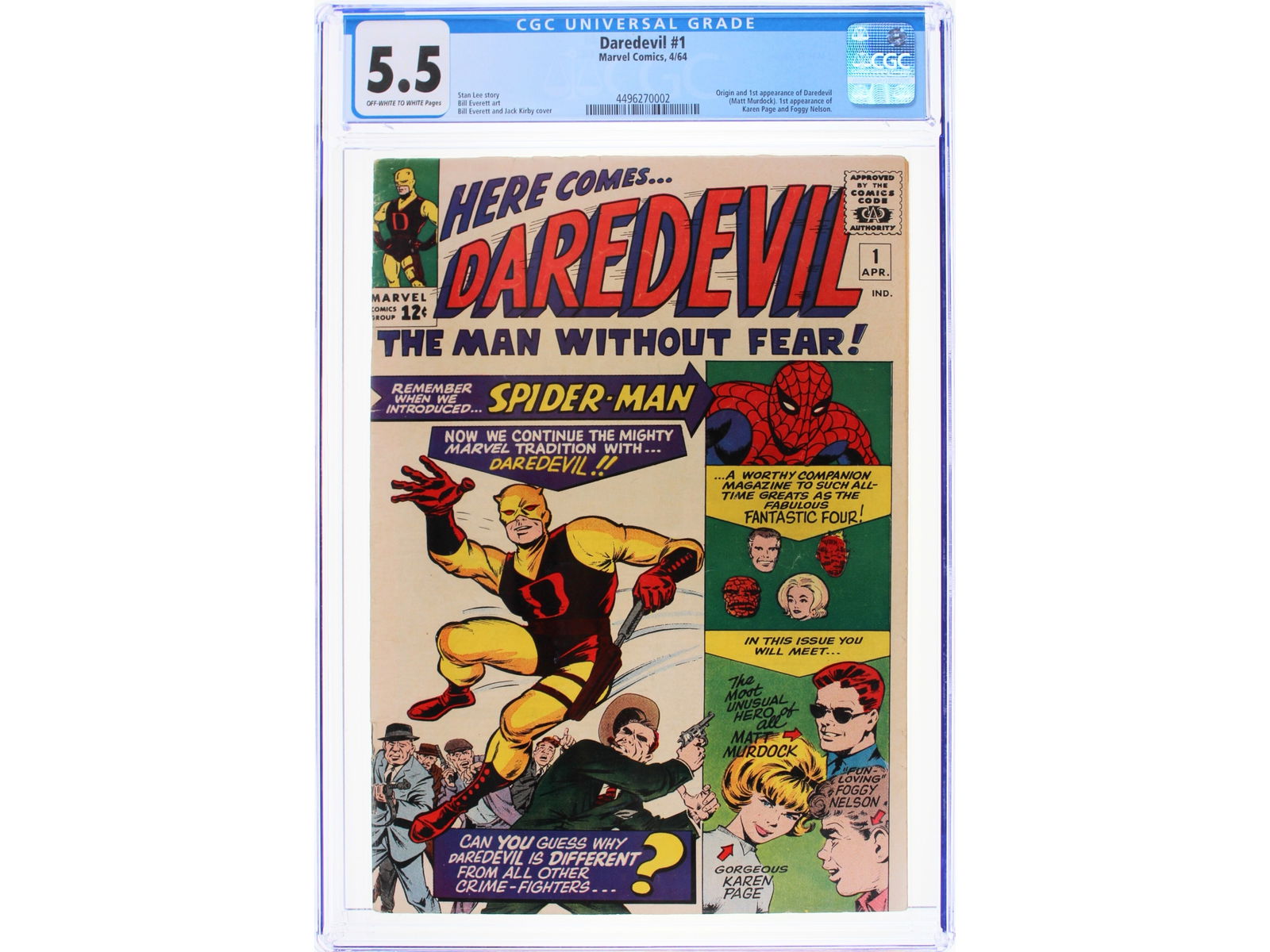 Marvel Comics Daredevil #1 CGC 5.5 (1 of 2)