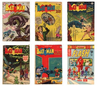 Early DC Comic Lot, Batman/Superman Low Grade