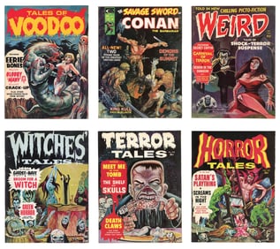 Bronze Age Magazine Lot - Mostly Horror