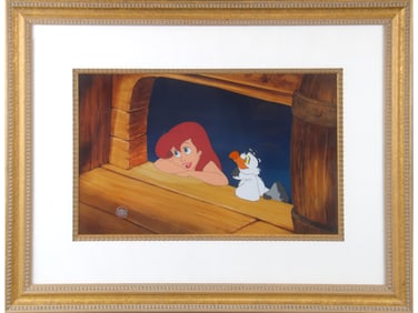 The Little Mermaid Ariel & Scuttle Production Cel