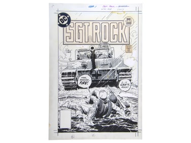 1977 Sgt. Rock #305 Cover Art, Joe Kubert