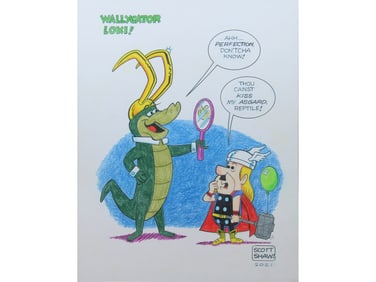 Scott Shaw - Wallygator as Loki and Cosmo Spacely