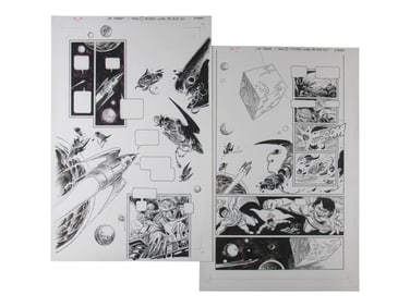 Joe Kubert, 2 Interior Pages, Action Annual #10