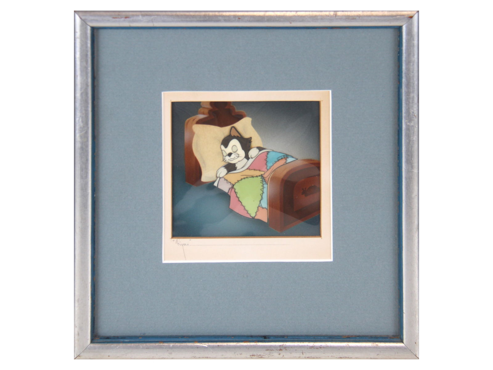Pinocchio Figaro in Bed Courvoisier Production Cel (1 of 3)