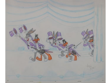 Original Virgil Ross Signed Animation Drawing