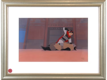 Mulan Production Cel, Li Shang & Shan Yu
