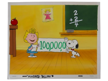 Peanuts Production Cel w/Key Master Background