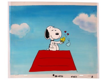 Peanuts Production Cel w/Key Master Background