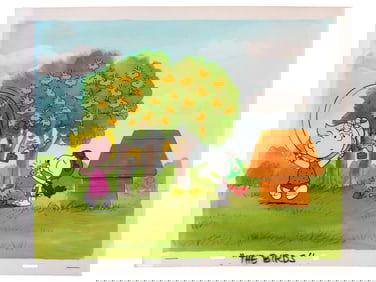 Peanuts Production Cel w/Key Master Background