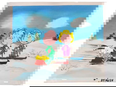 Peanuts Production Cel w/Key Master Background