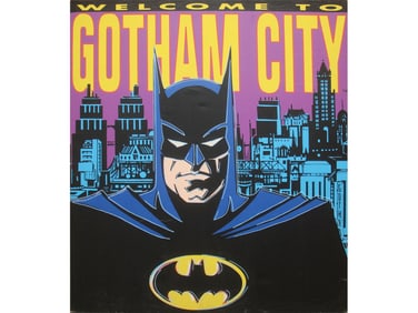 Steve Kaufman, "Batman" Serigraph on Canvas