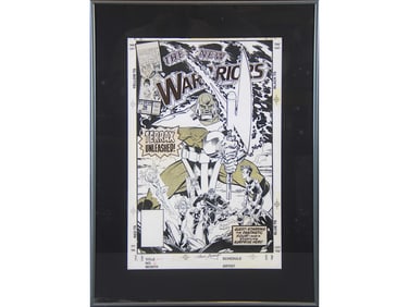 1991 The New Warriors #16 Cover Art, Mark Bagley