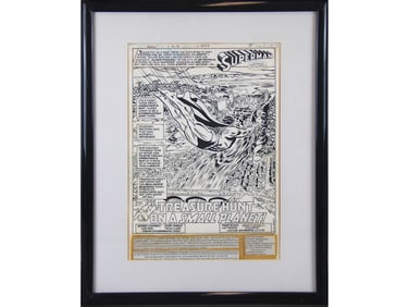 Curt Swan Action Comics #518 Orig Art Splash Page