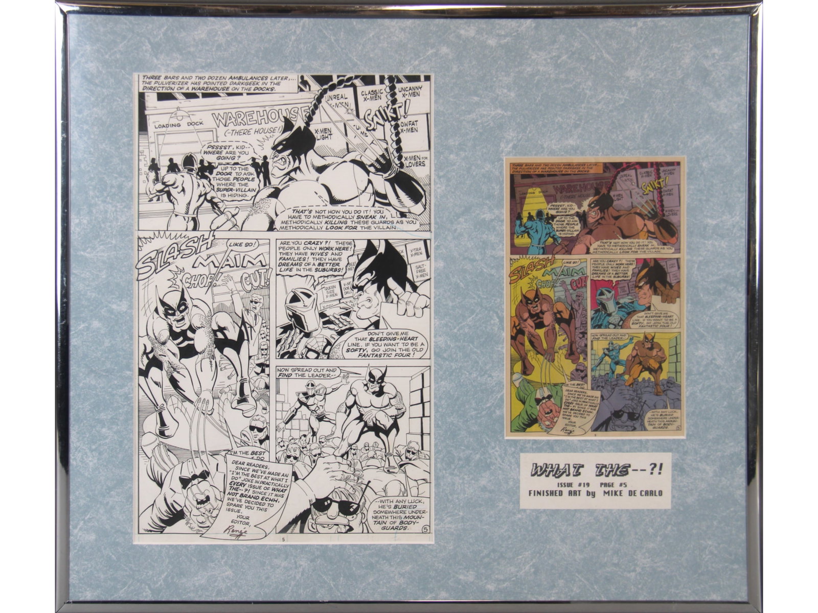 What The--? #19 Original Art Story Page: (Marvel Comics, July 1992) Original interior art story page by Mike DeCarlo and Rick Stasi from "What The--?!, #19. This is page 5 from the story titled "One of the Boys! or Discharm School". Image ar