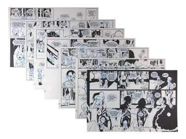 Yale Stewart JL8 Original Comic Strip Art Pages