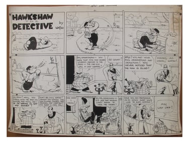 Gus Mager - Hawkshaw the Detective Sunday Comic