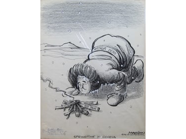 Bill (William Henry) Mauldin (1921 - 2003) Cartoon