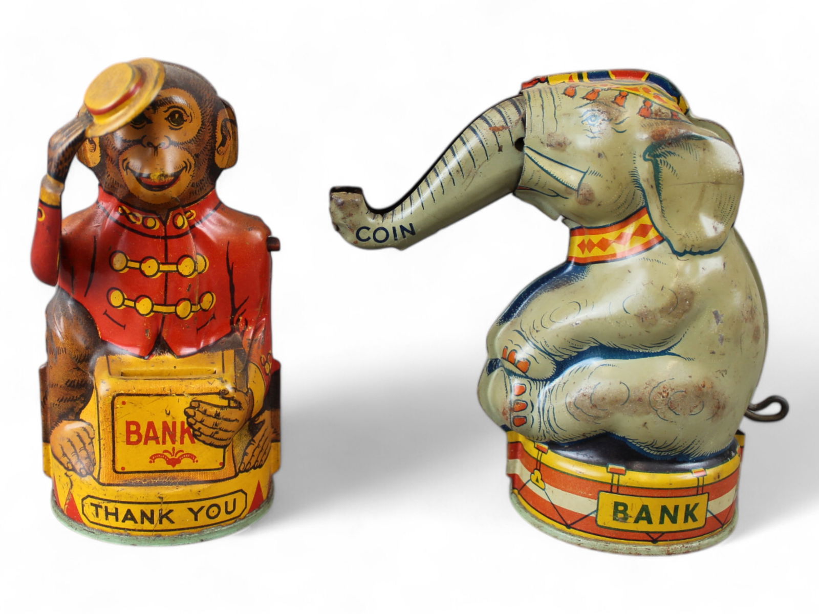 Lot of Two Chein Tin Litho Banks (1 of 3)