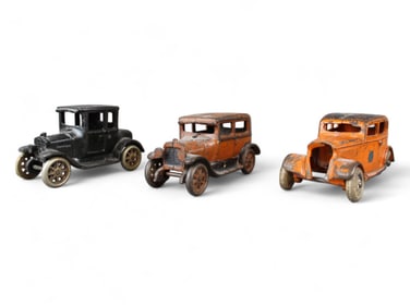(3) Arcade Cast Iron Vehicles