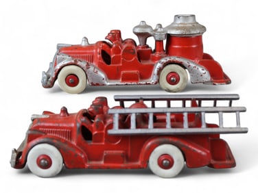 (2) Arcade Cast Iron Fire Trucks