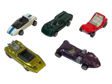 5 Vintage Mattel Hot Wheels Red Lines