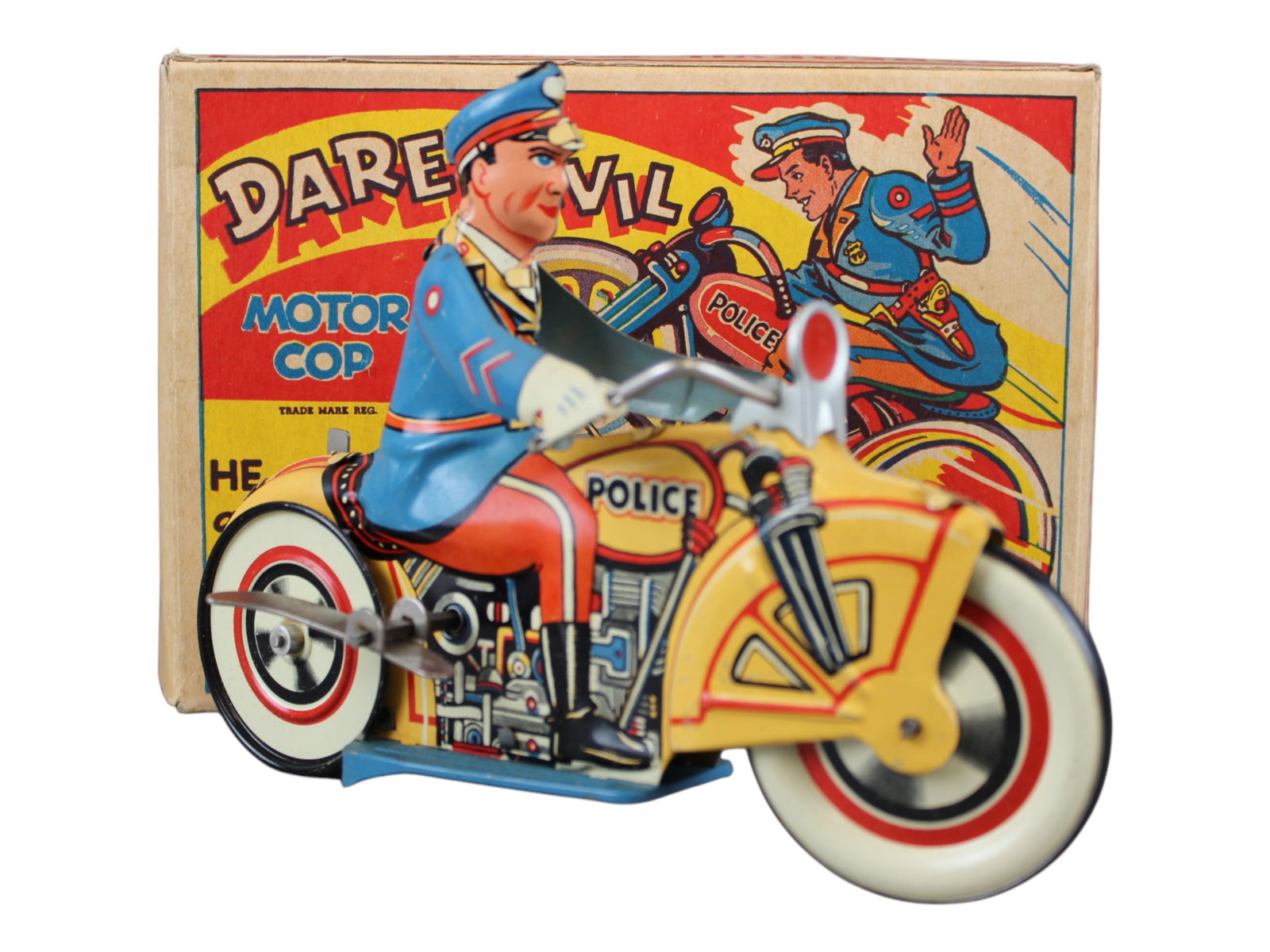 Boxed Unique Art Daredevil Motor Cop (1 of 5)