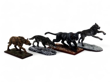 (4) St. Petersburg Aero Art Wolves, Dog, & Hyena