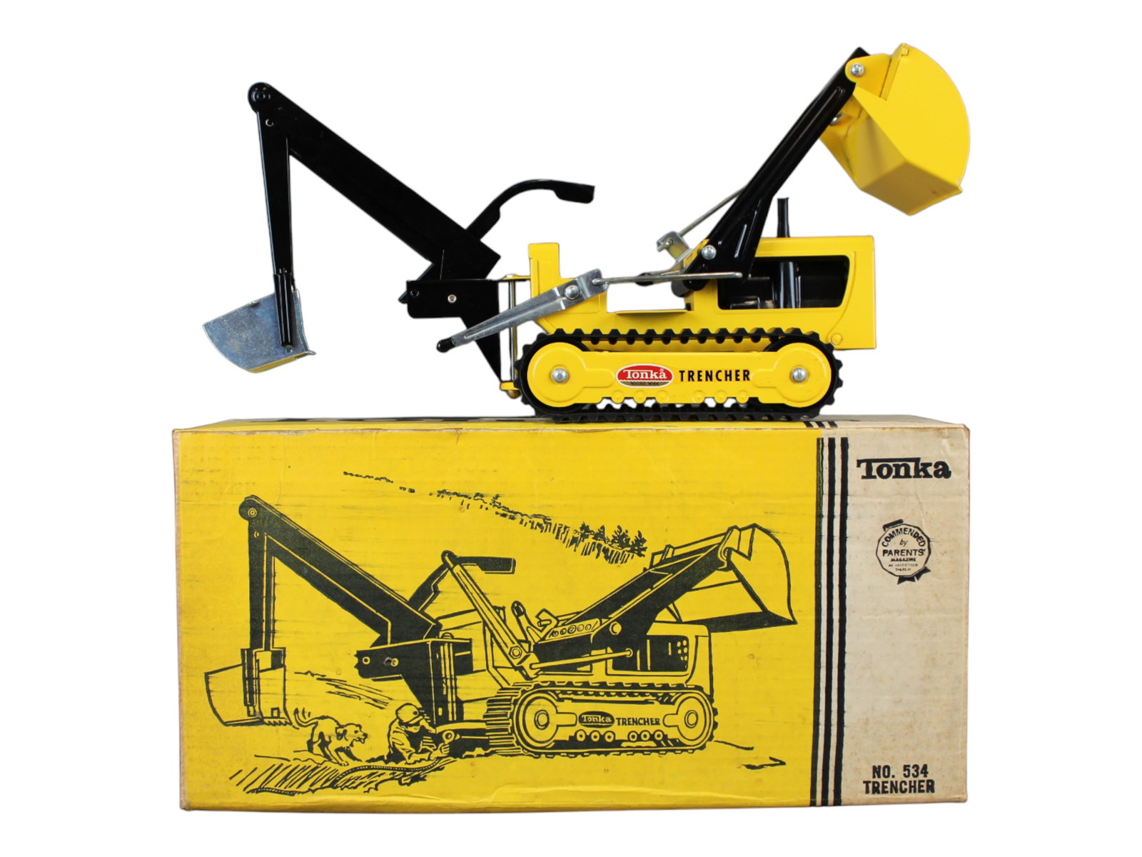 Boxed Tonka No. 534 Trencher: Boxed Tonka No. 534 Trencher. Some wear to box.