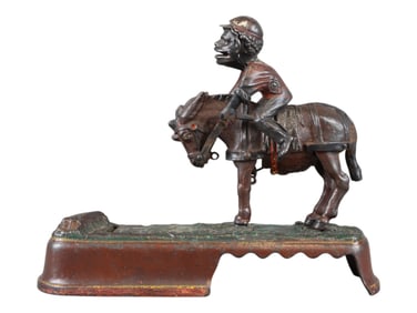 J&E Stevens Always Did Spise A Mule Cast Iron Bank