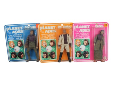 (3) Mego Planet of the Apes Carded