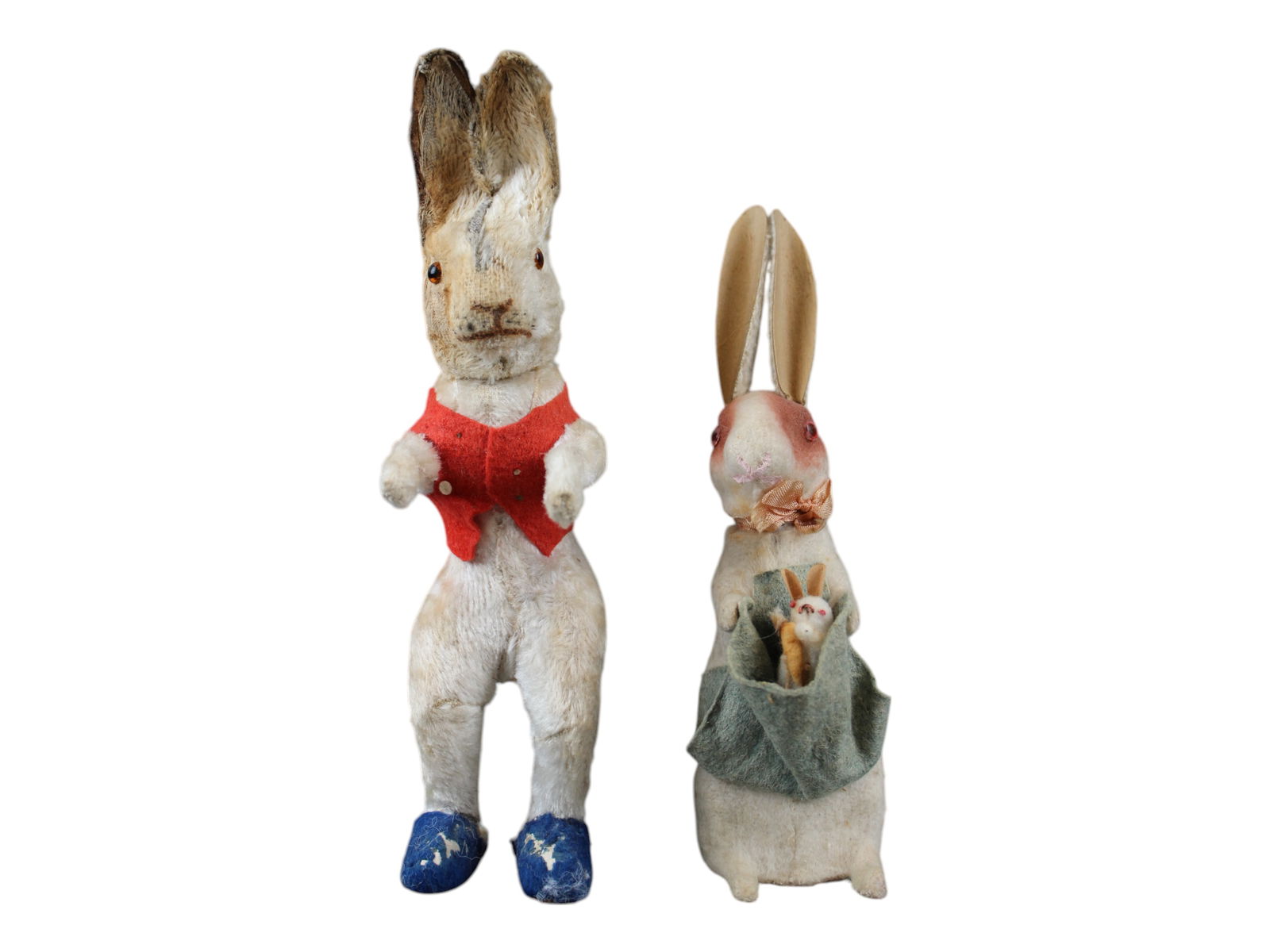 Lot of (2) Glass Eyed German Candy Containers (1 of 5)