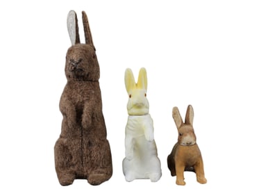 Lot of (3) Rabbit Candy Containers