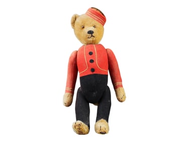 Large Glass Eyed Bell Hop Bear