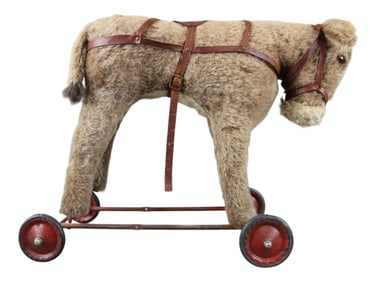 Stuffed Donkey on Wheels
