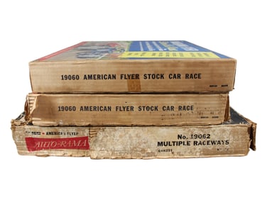 (3) American Flyer Slot Car Boxed Set