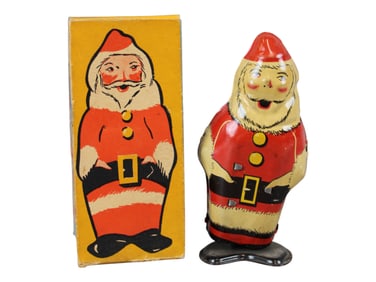 Wells. Waddling Santa Claus Wind Up Boxed