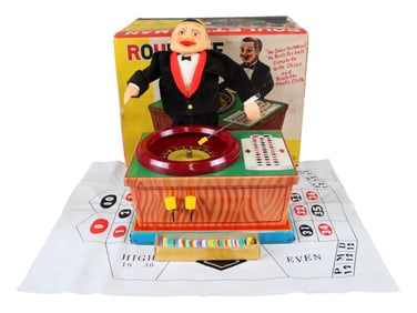 Mechanical Roulette Man in Rough Box