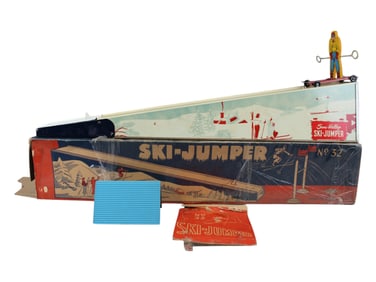 Tin Litho Wolverine Ski Jumper in Original Box