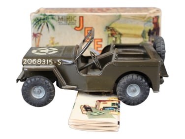 Vintage Tri-Ang Minic Jeep No. 2 Boxed