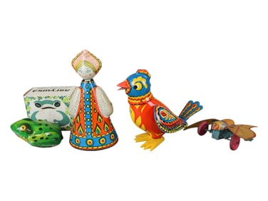 Lot of (4) Wind Up Toys