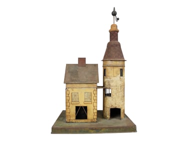 Scarce Tin and Wood Toy House