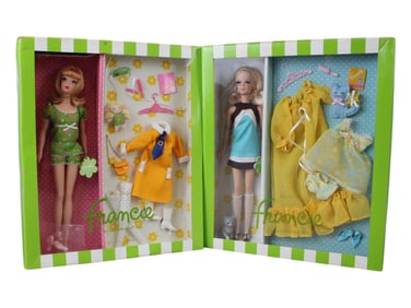 (2) Barbie Gold Label Francie Giftsets