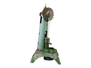 Early European Tin Windmill Water Pump