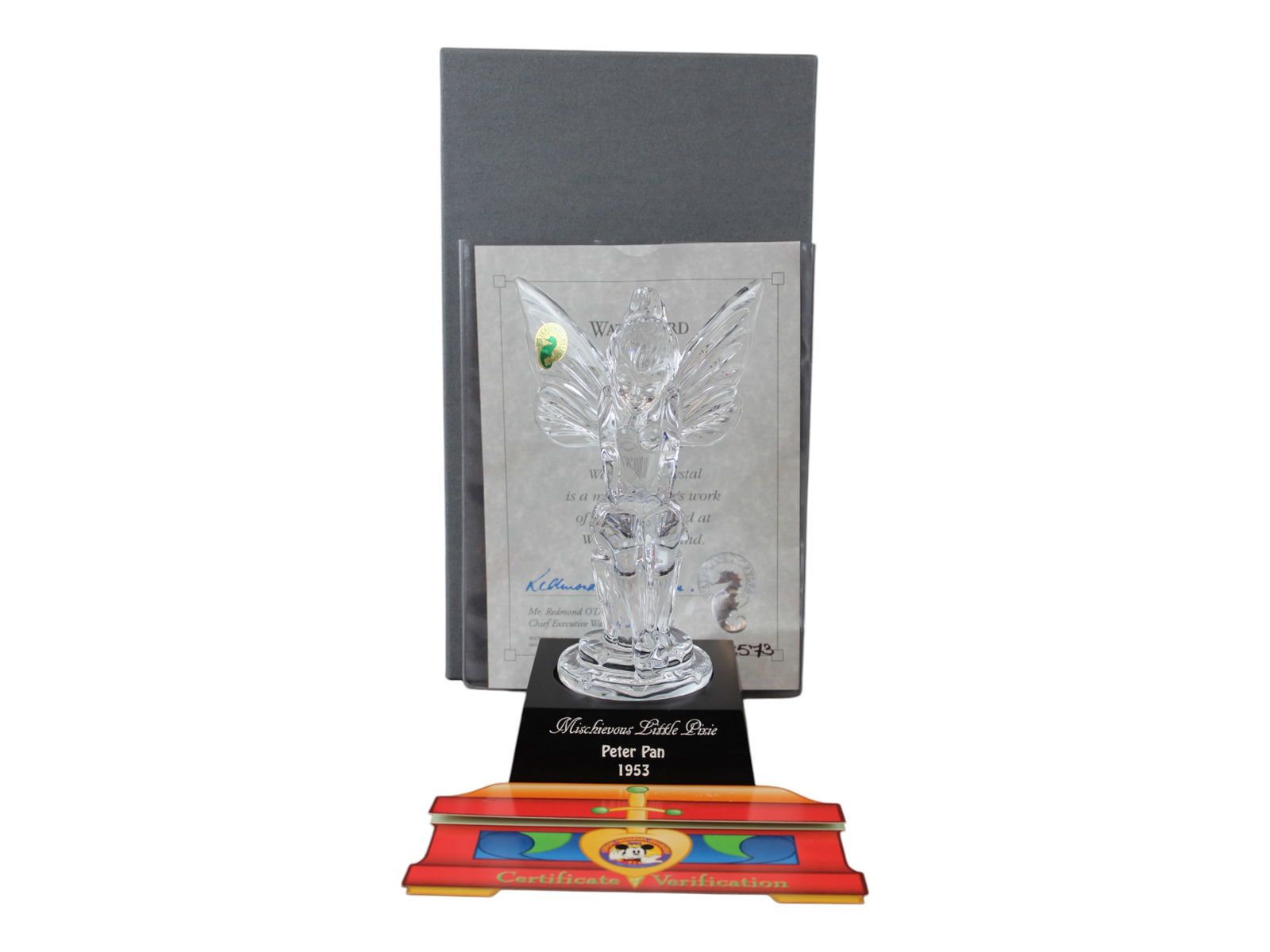 1997 Disneyana Tinker Bell Waterford Crystal MIB (1 of 5)