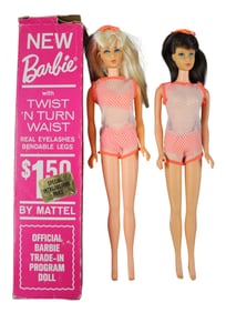 Boxed Barbie #1162 Twist N Turn & Brunette 1160