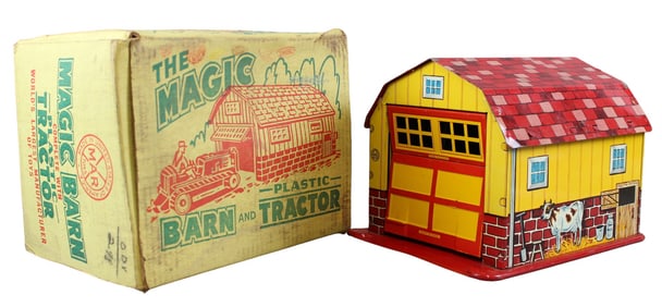 Boxed Marx Tin Lithographed Magic Barn