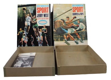 Empty Aurora Model Kit Boxes, Dempsey & Jerry West