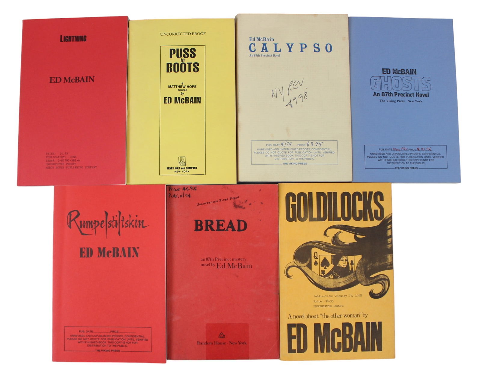 Ed McBain. Lot of (7) Volumes (1 of 6)
